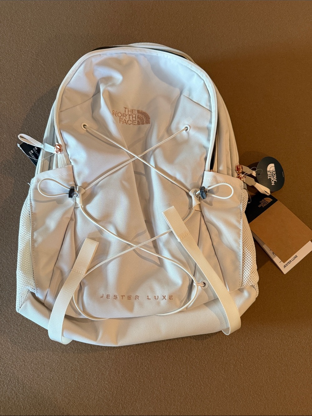 The North Face Jester Luxe Backpack in Light Cream